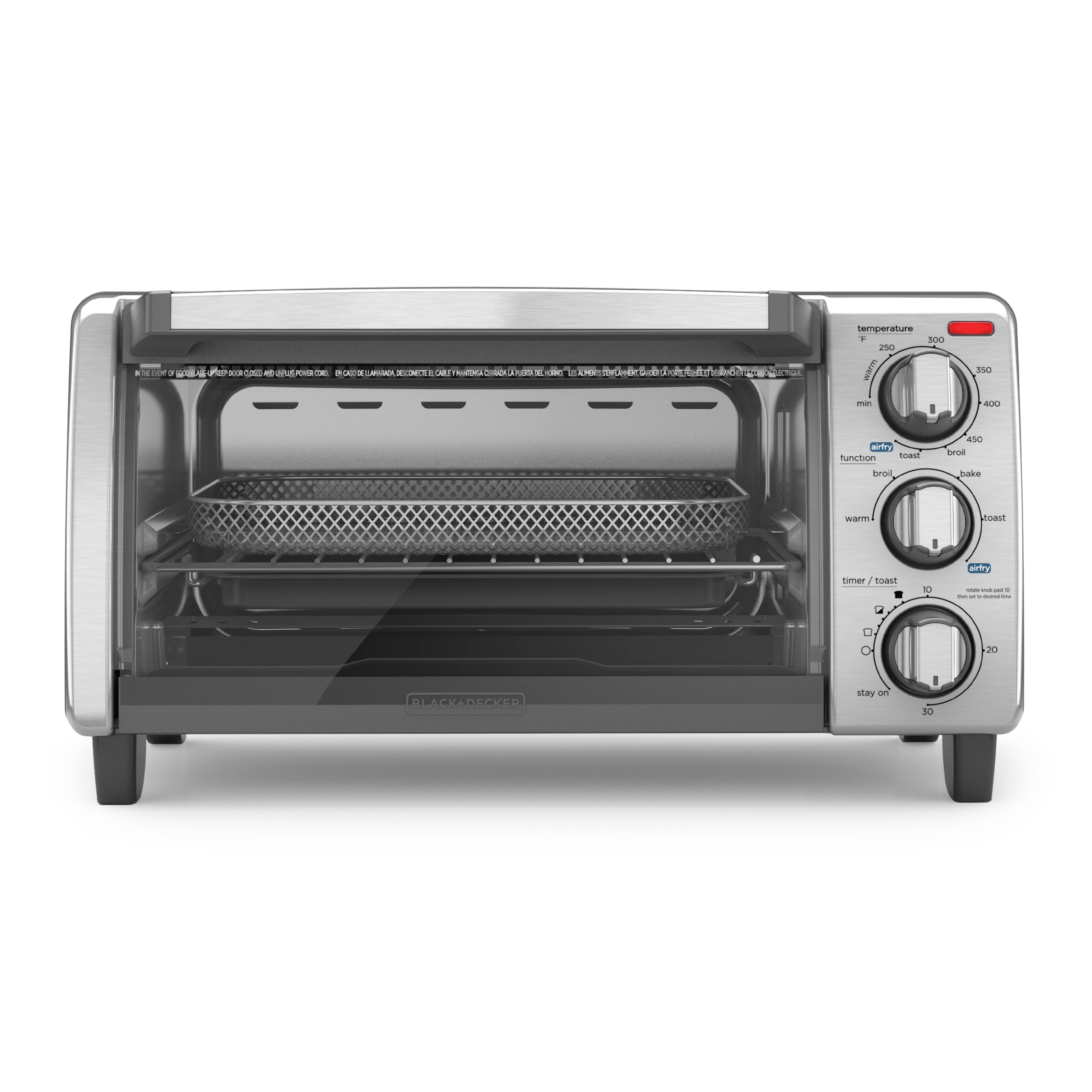 Crisp N Bake Air Fry 4 Slice Toaster Oven BLACK DECKER